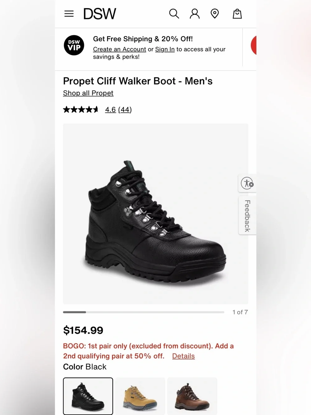 Propet Cliff Walker North Men's Boot With Faux Fur Lining Size 9.5 ex wide NWT